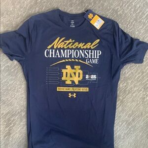 Notre Dame Under Armour Men's Blue Championship T-Shirt